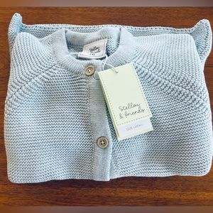 Stellou & Friends light blue toddler sweater cardigan size 3-4 years